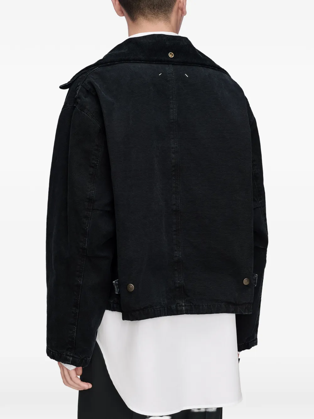 Maison Margiela Jack met omgeslagen kraag Zwart