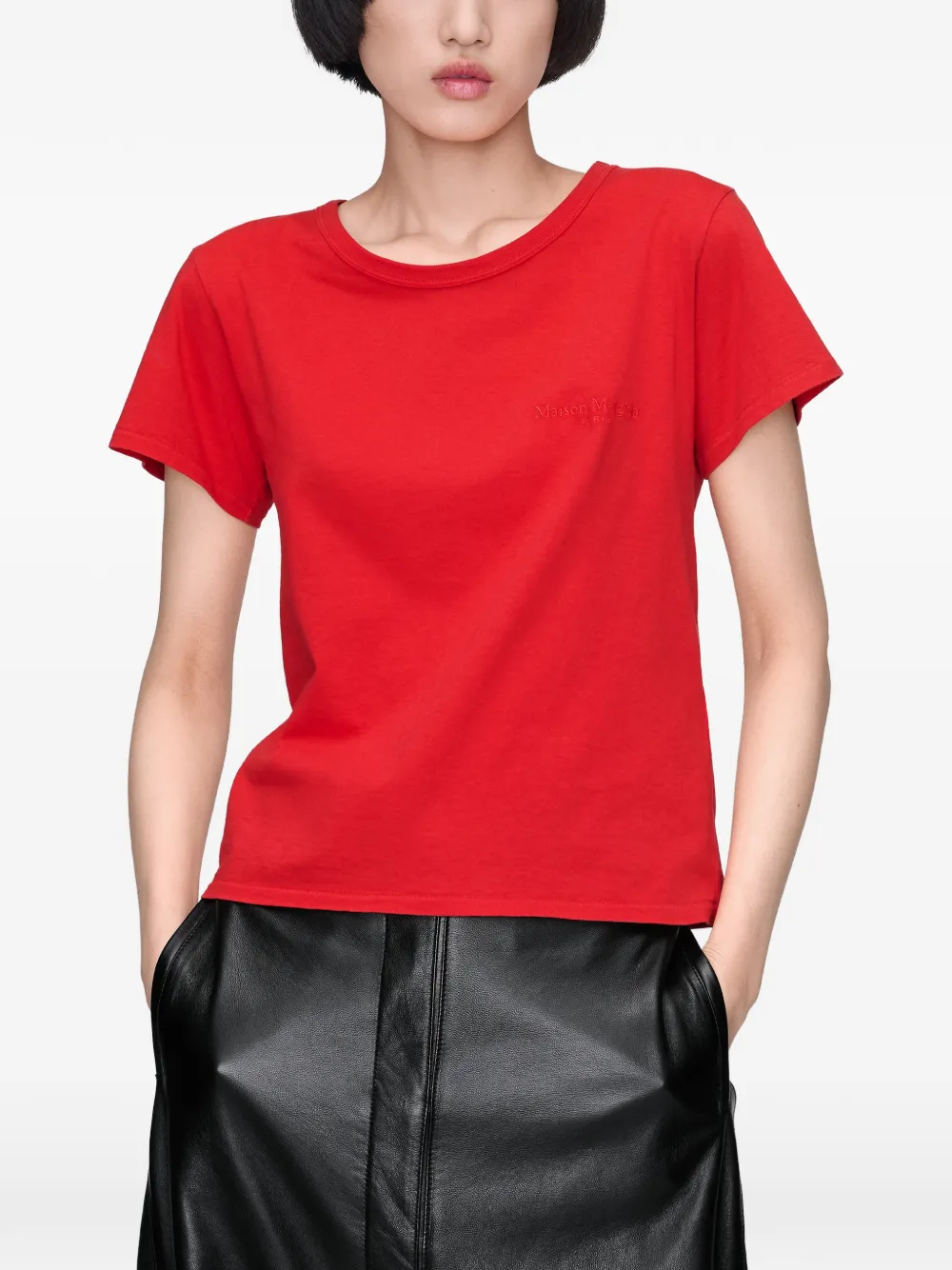 Maison Margiela Katoenen T-shirt Rood