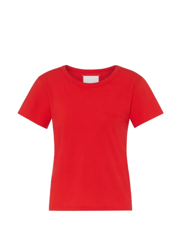 Maison Margiela Cotton Jersey T-shirt in Red