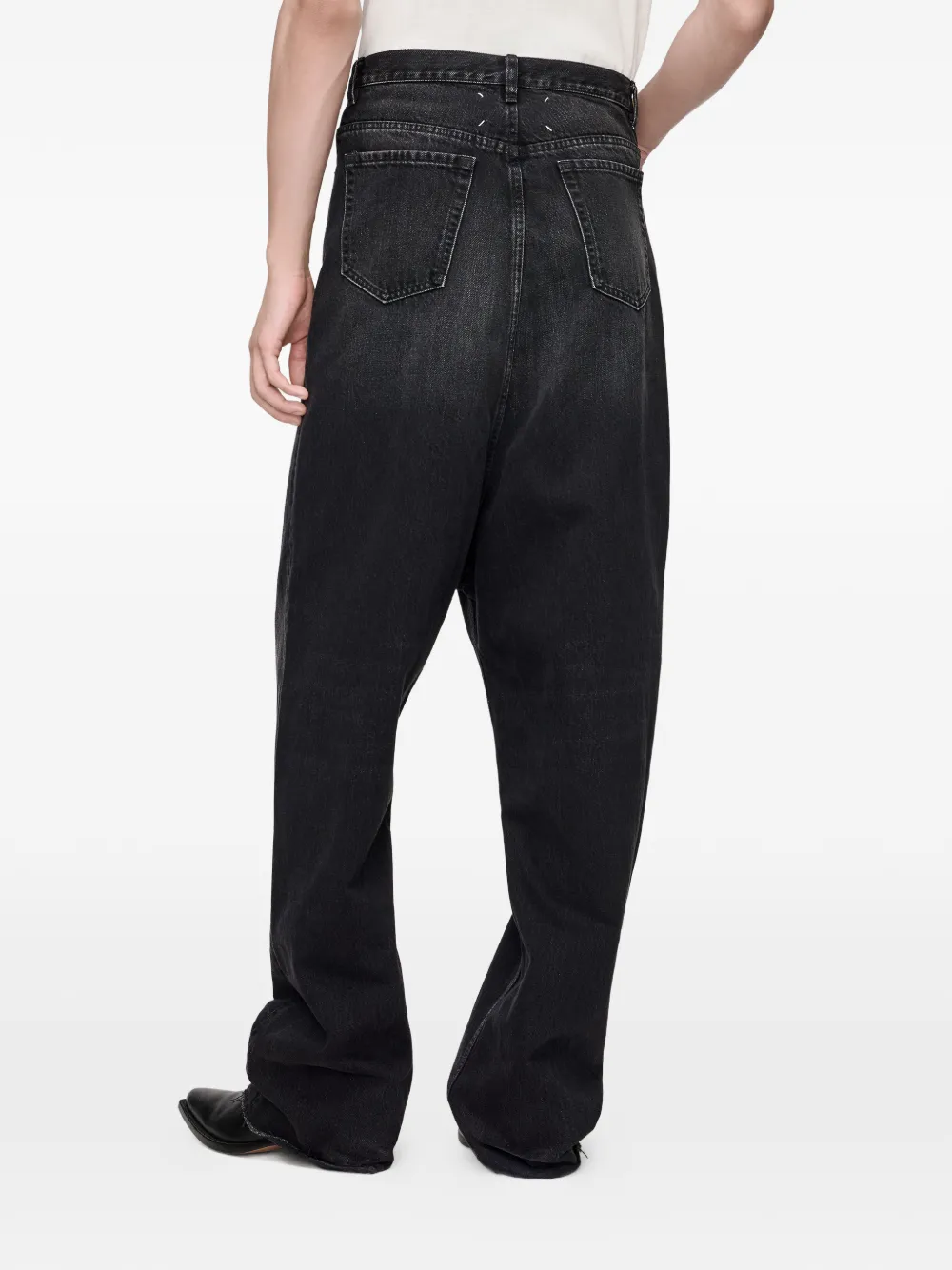 Maison Margiela Jeans met verlaagde taille Zwart