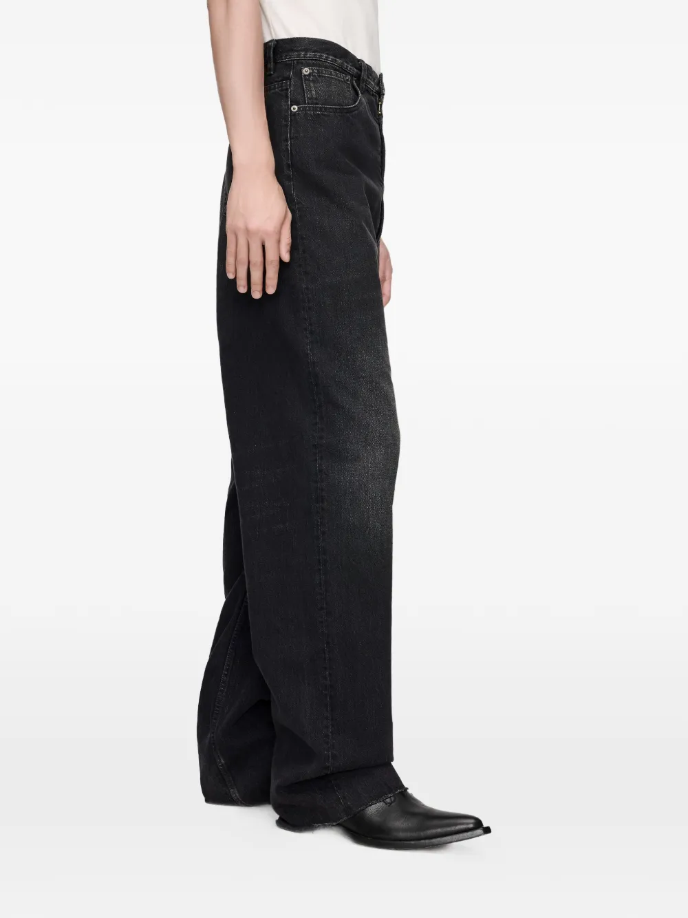 Maison Margiela Jeans met verlaagde taille Zwart