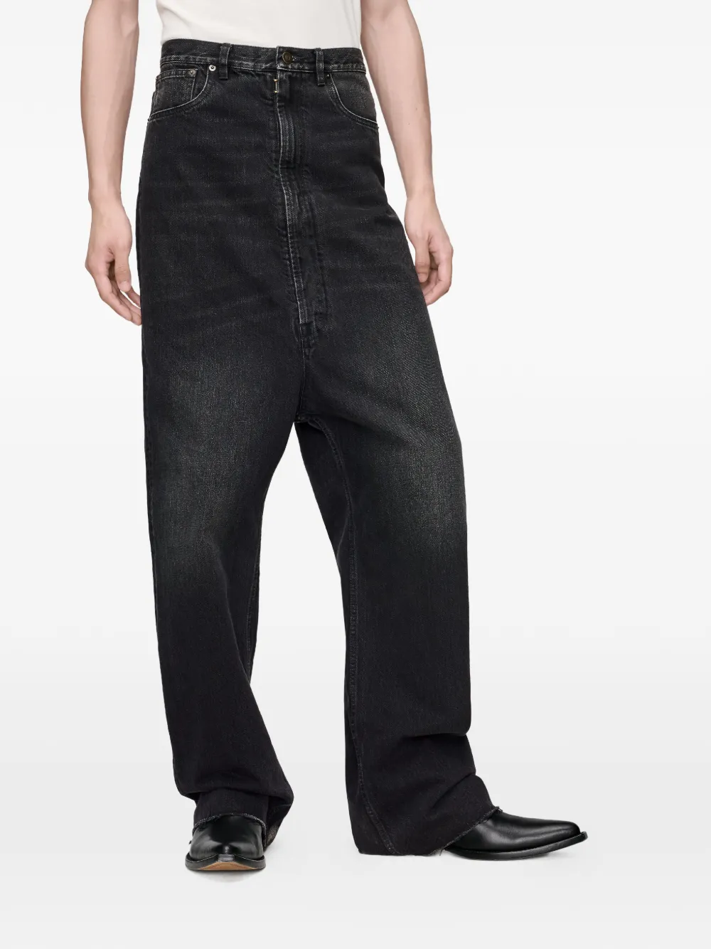 Maison Margiela Jeans met verlaagde taille Zwart