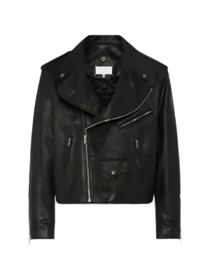 MM6 Maison Margiela ライダースジャケット | ブラック | FARFETCH JP