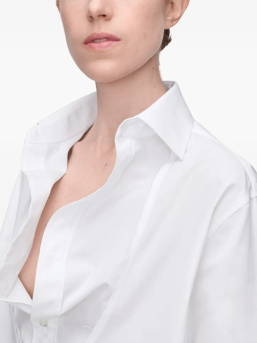 Maison Margiela Blouse met omgeslagen kraag Wit