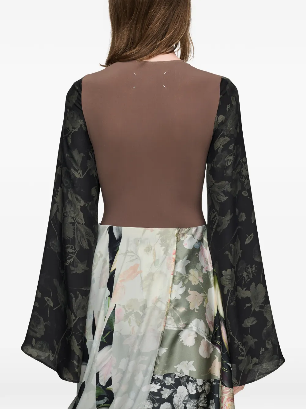 Maison Margiela Top met bloemenmouwen Bruin