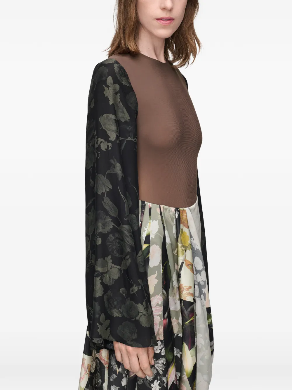 Maison Margiela Top met bloemenmouwen Bruin