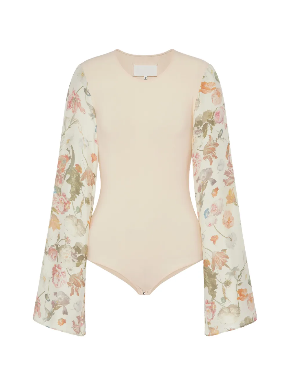 Maison Margiela floral sleeve body - Toni neutri