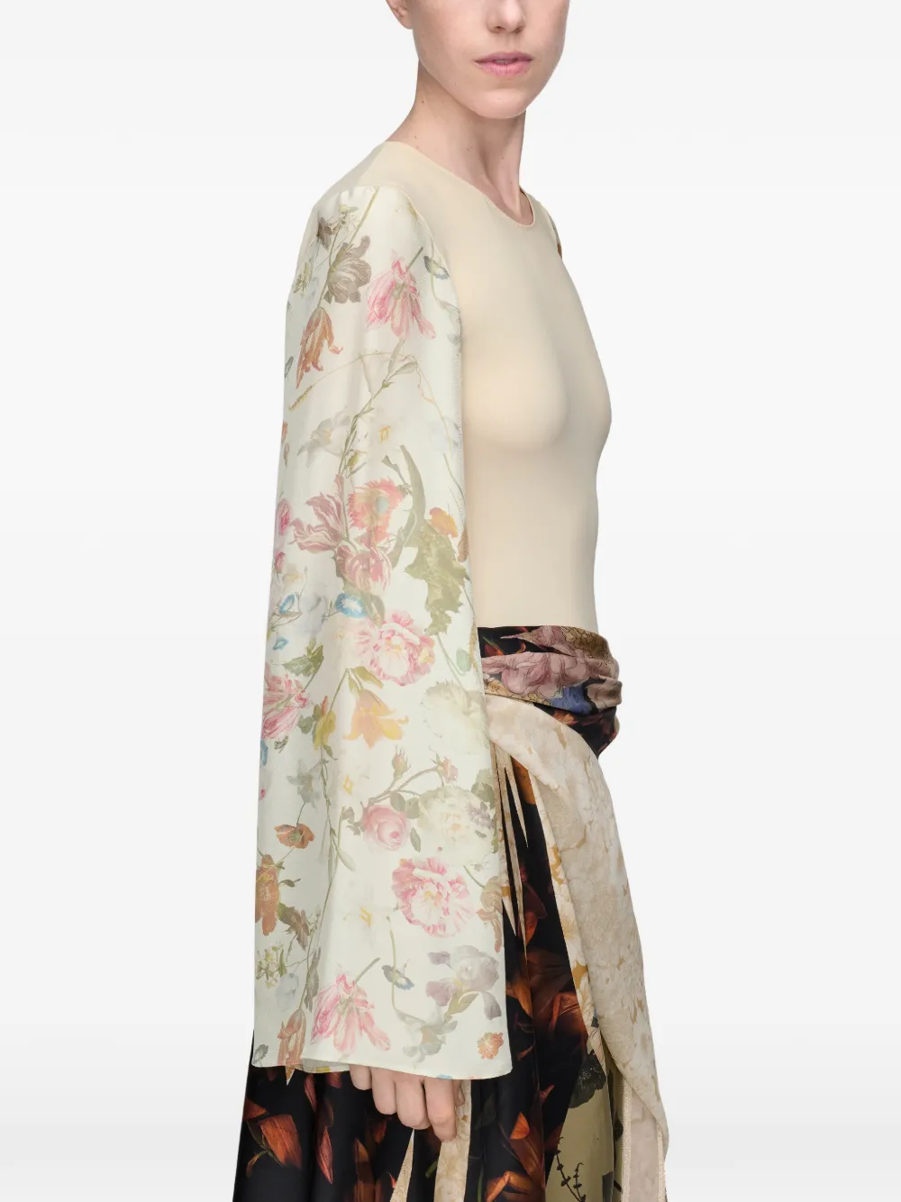 Maison Margiela Body met bloemenprint Beige