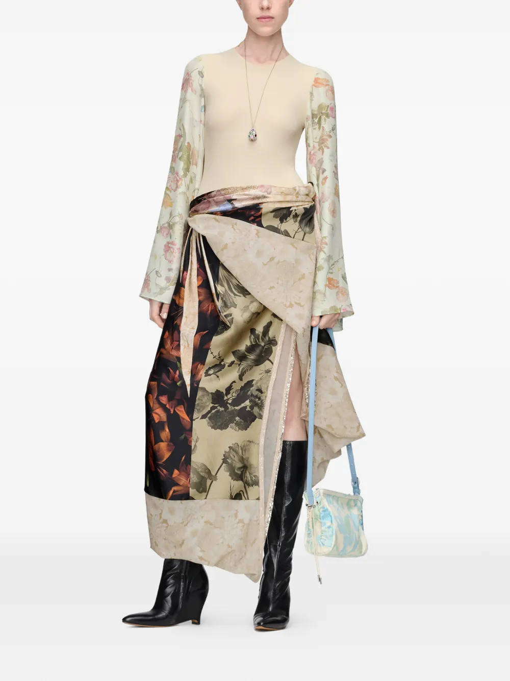 Maison Margiela Body met bloemenprint Beige