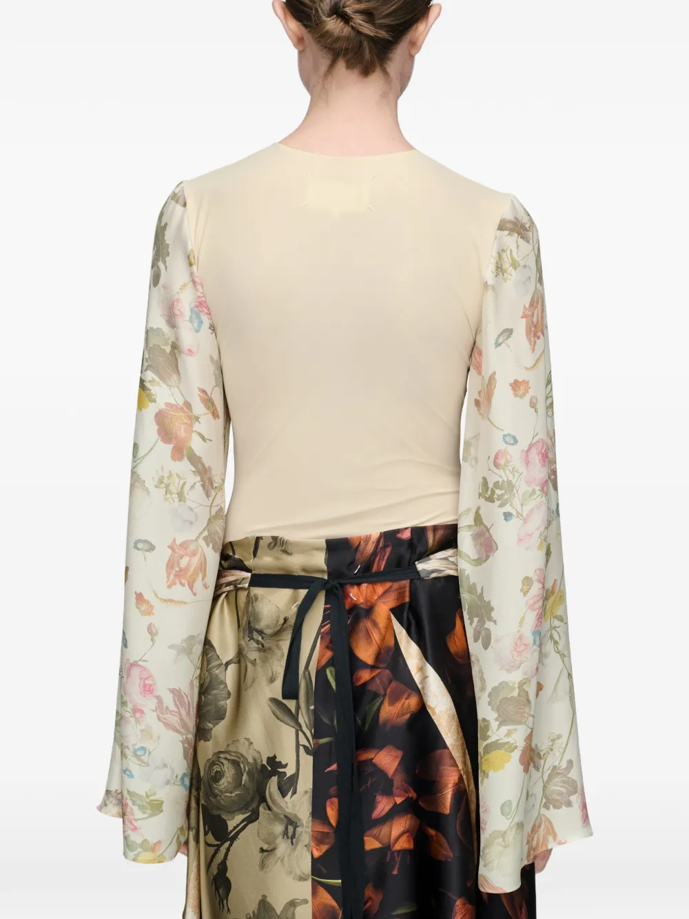 Maison Margiela Body met bloemenprint Beige