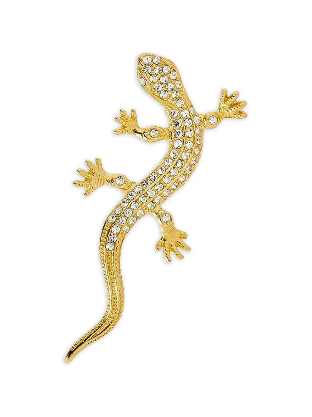 Susan Caplan Vintage 1980s lizard brooch - Oro