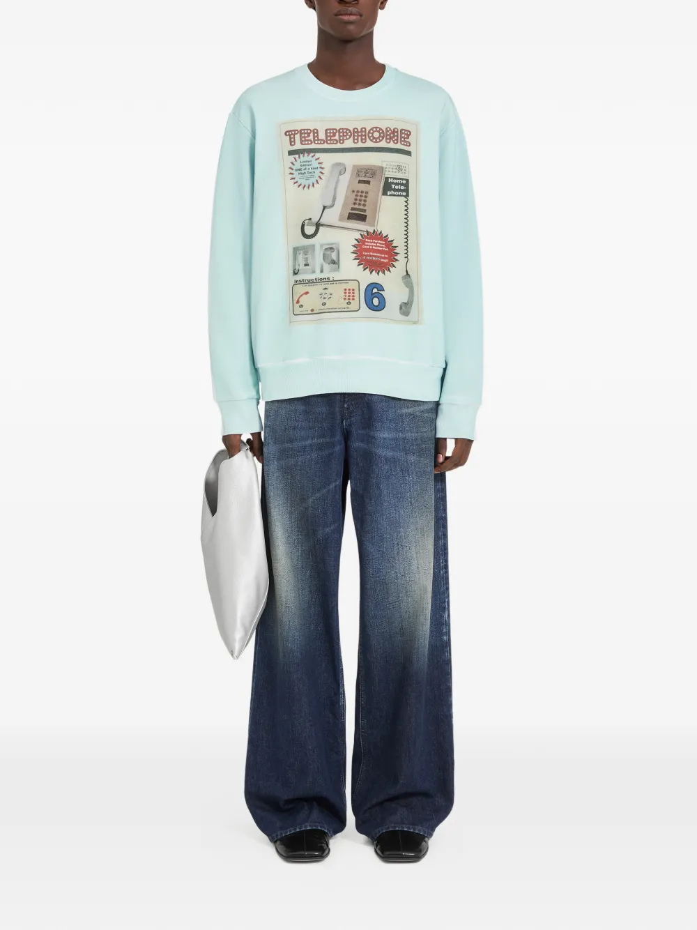 MM6 Maison Margiela Sweater met print Blauw