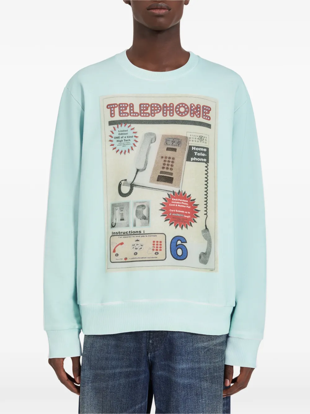 MM6 Maison Margiela Sweater met print Blauw