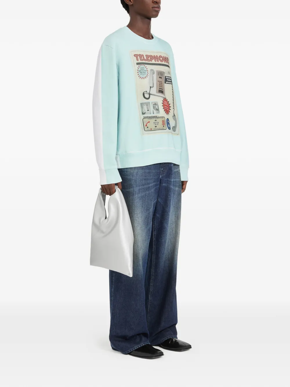 MM6 Maison Margiela Sweater met print Blauw