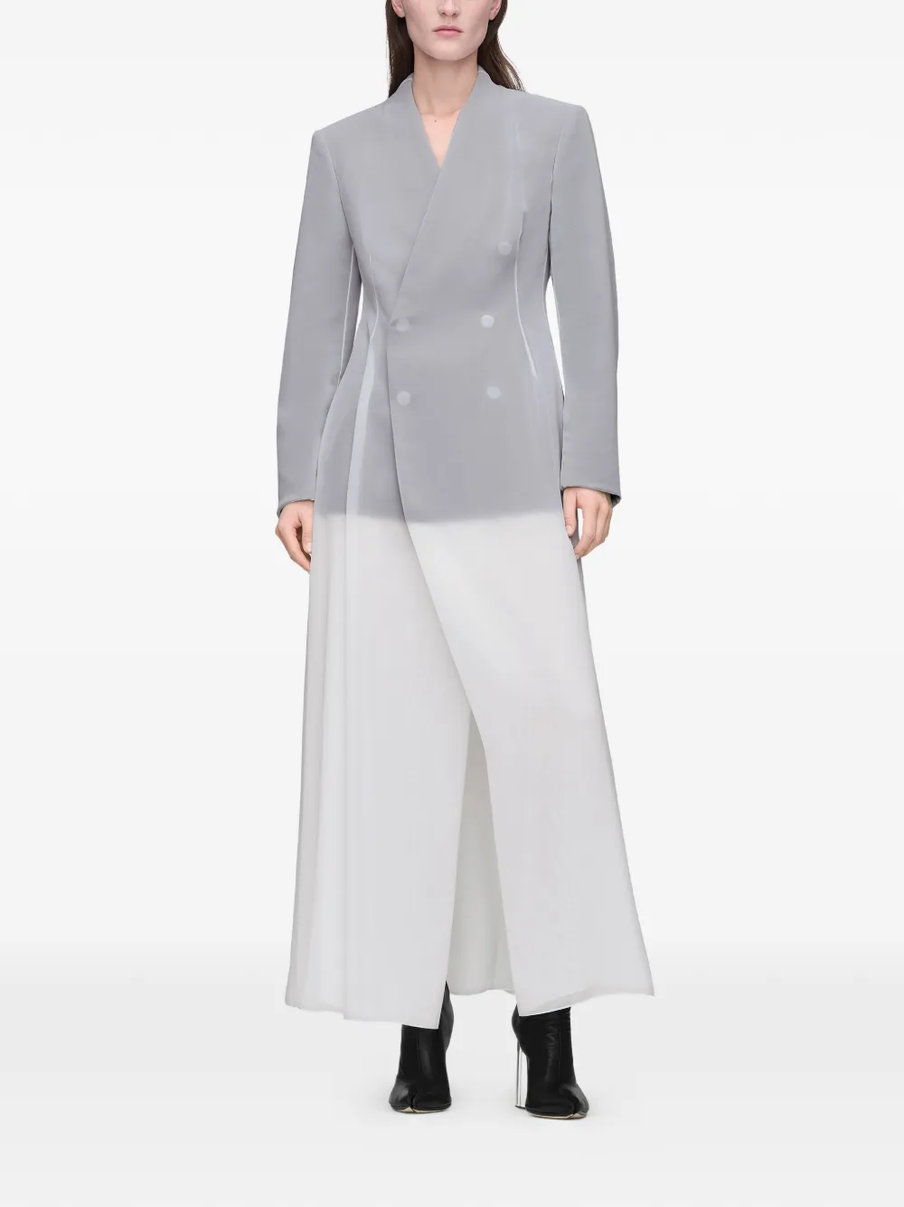 Maison Margiela Midi-jurk met lange mouwen Grijs