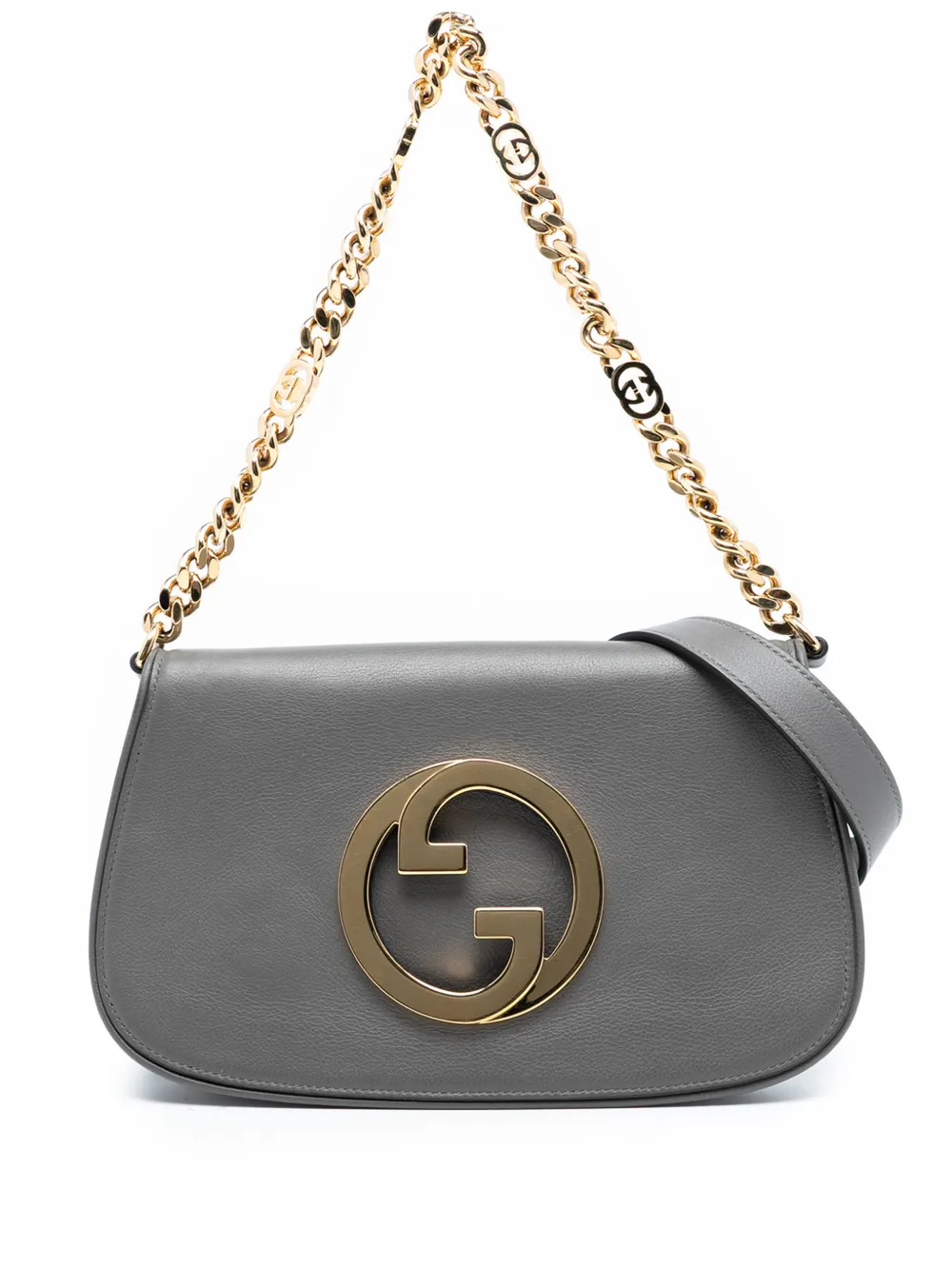 Gucci Pre-Owned 2016-2026 Small Calfskin Blondie Chain satchel - Grigio