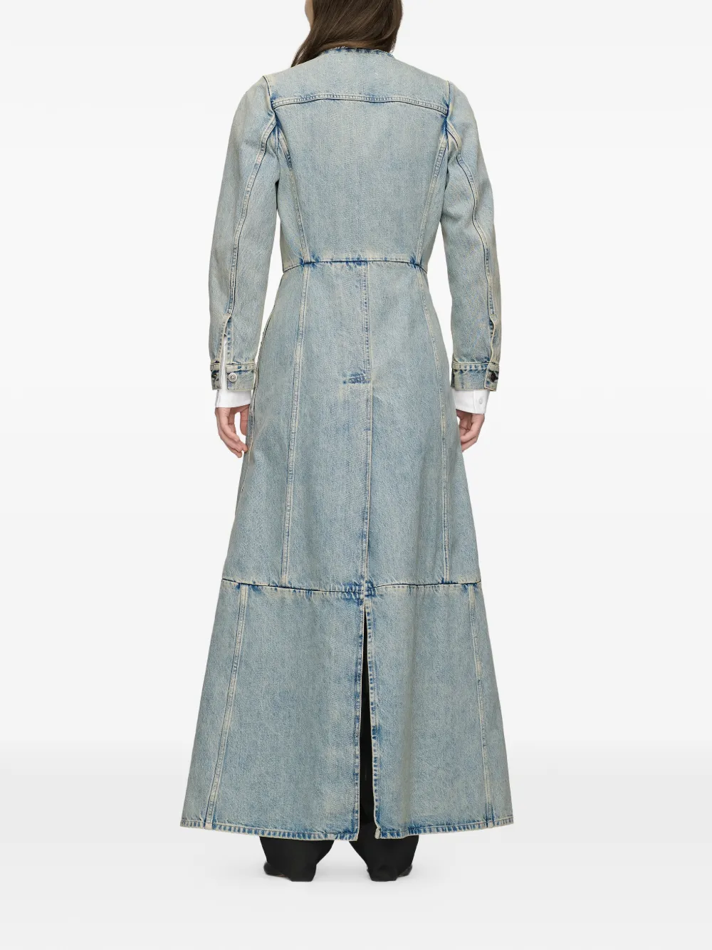 Maison Margiela Denim maxi-jas Blauw