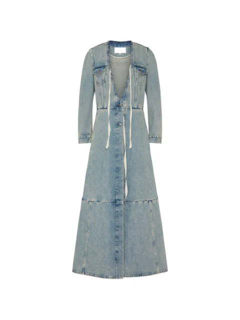 Maison Margiela patchwork tie-detail coat