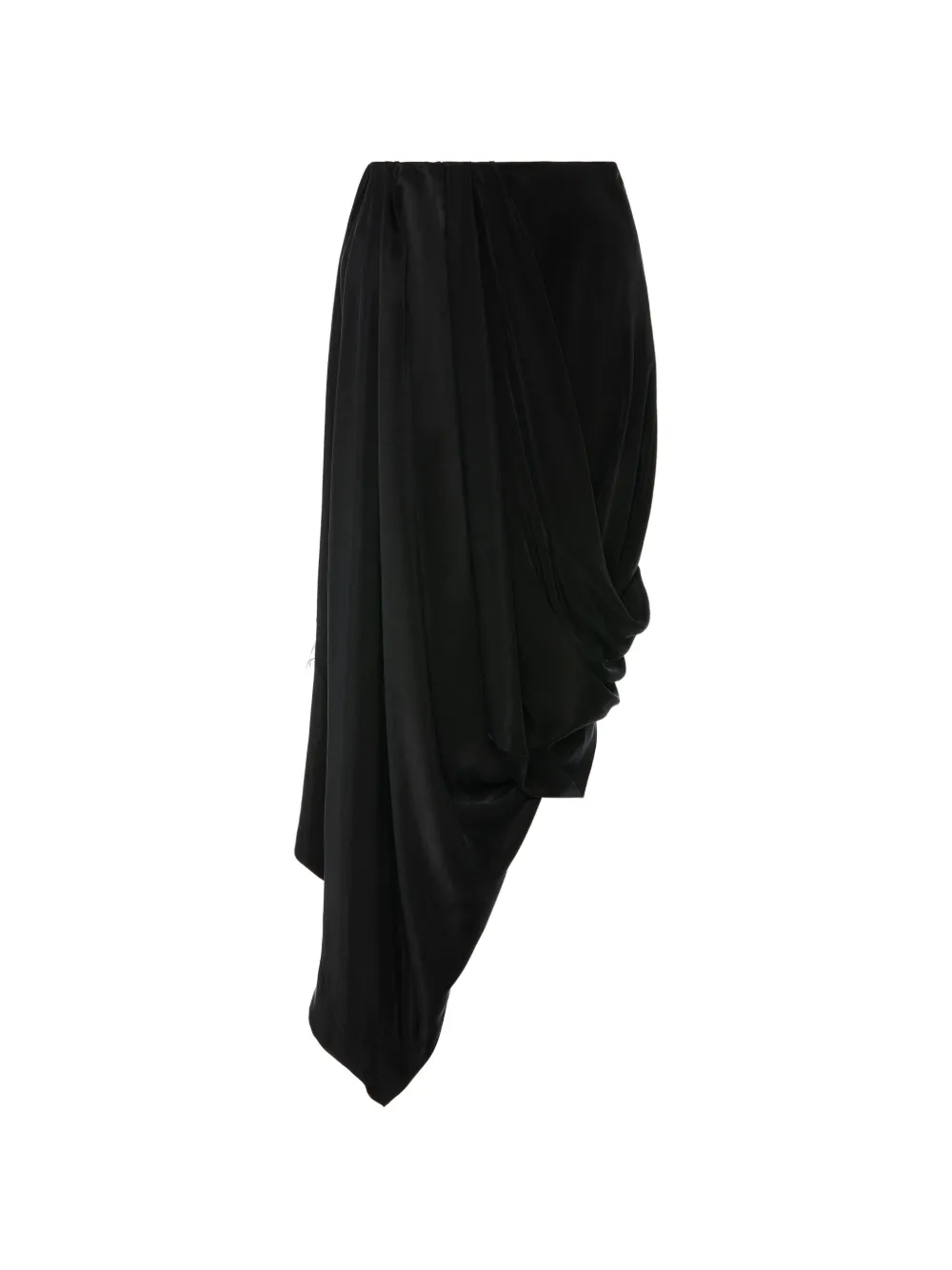 Maison Margiela draped midi skirt - Nero