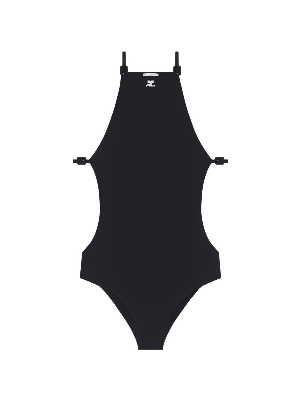 Courrèges Costume intero con dettaglio cut-out - Nero