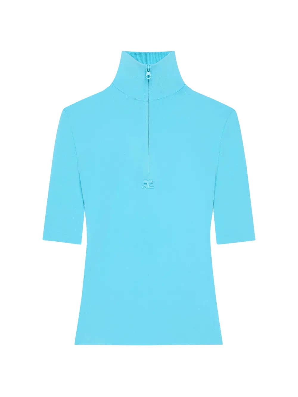 Courrèges Top con zip - Blu