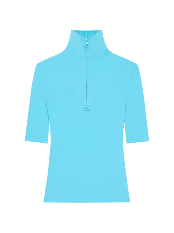 Courrèges モックネック トップ | ブルー | FARFETCH JP