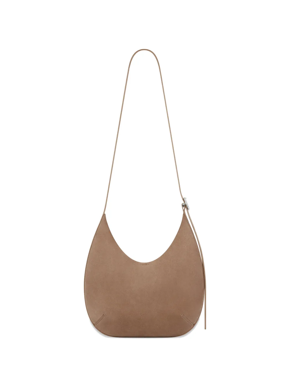 Courrèges Schoudertas met logoplakkaat Beige