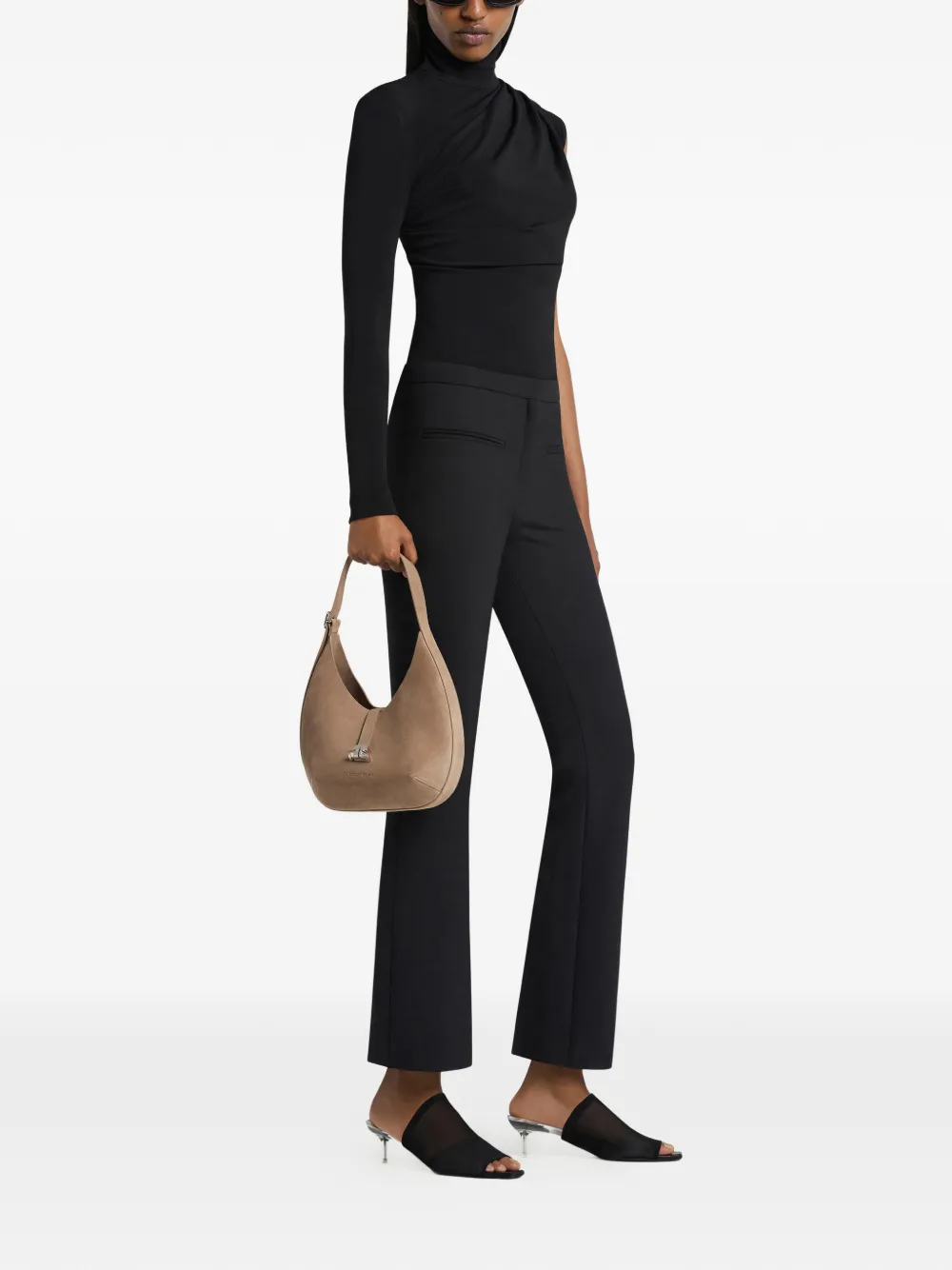  Courrèges Small Logo-plaque Shoulder Bag - Neutrals 