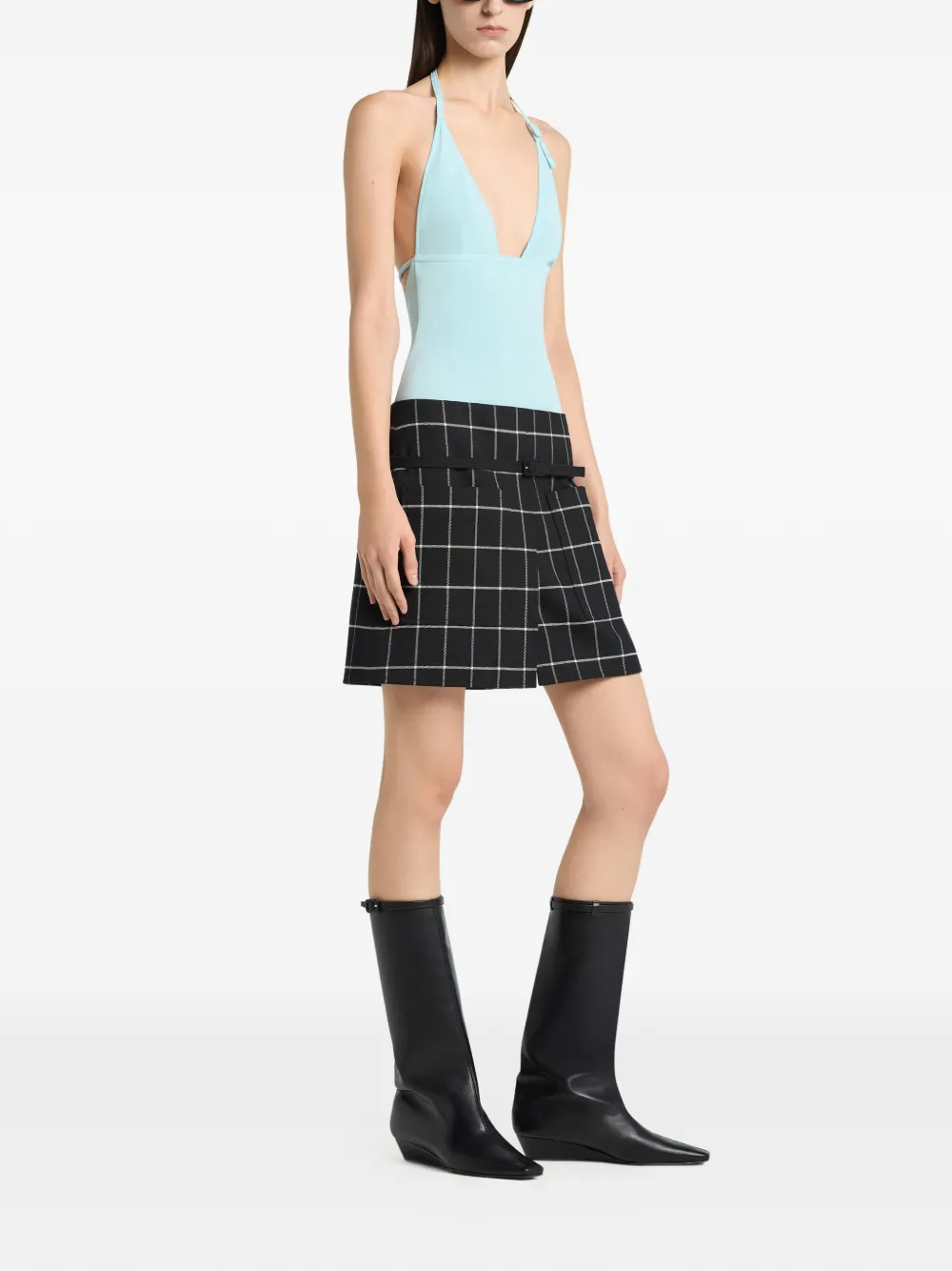 Courrèges Tanktop met halternek Blauw