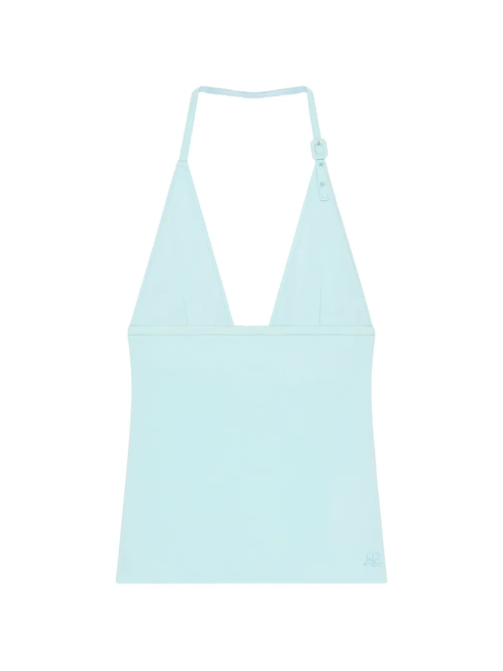 Courrèges Top con scollo all'americana - Blu