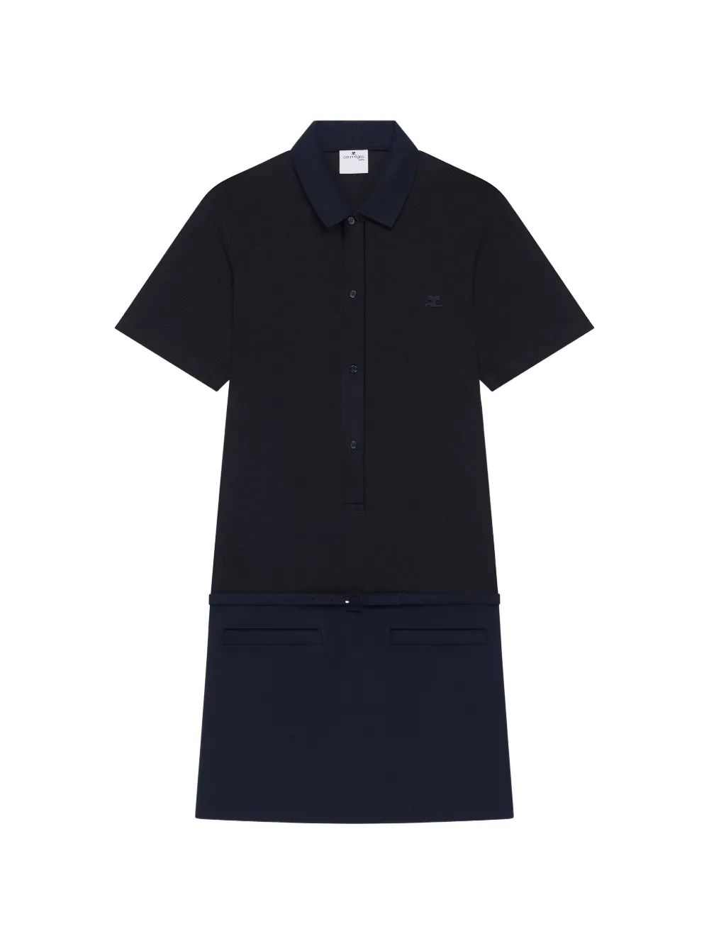 Courrèges Abito modello polo - Blu