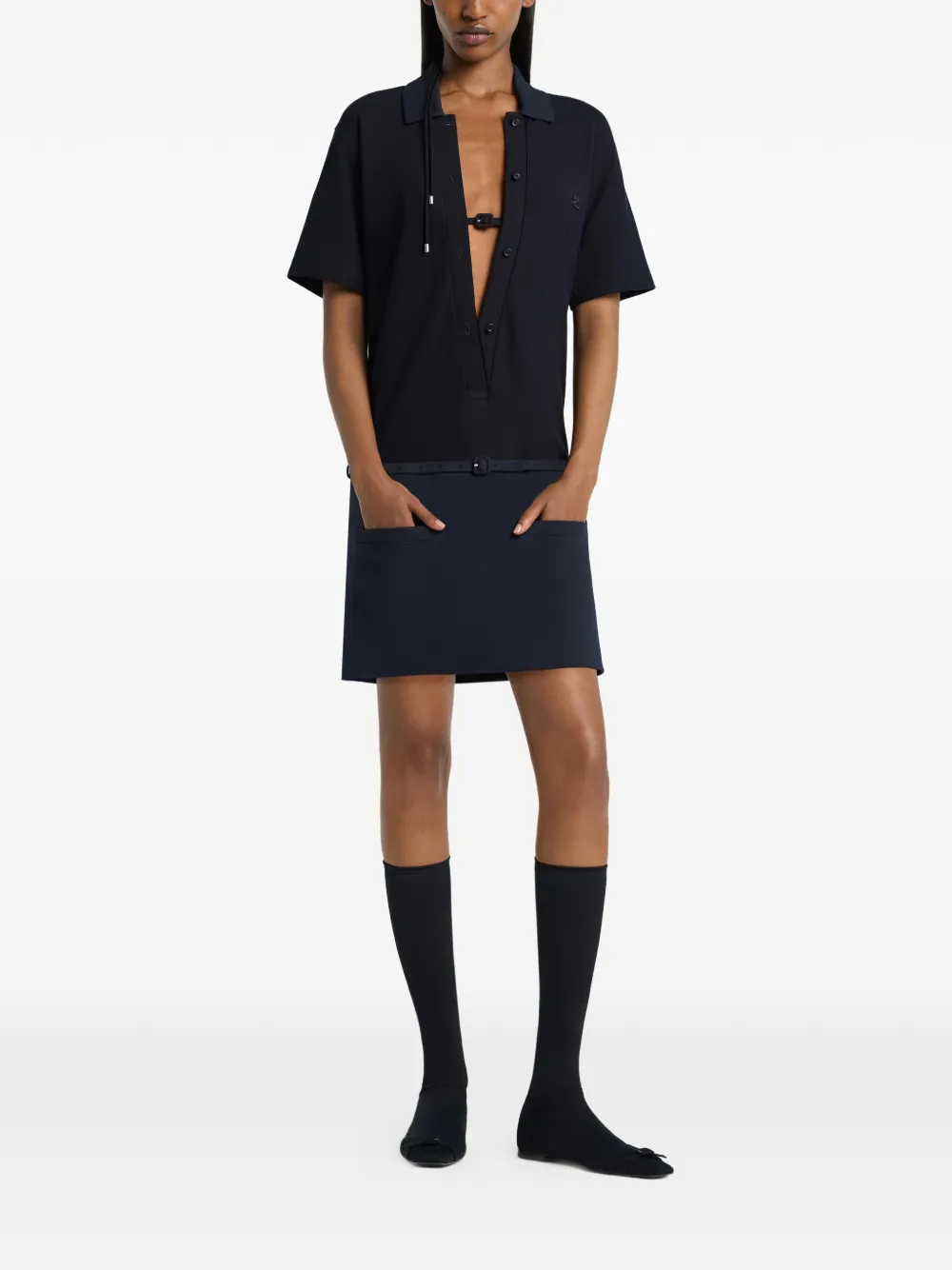 Courrèges Polo-jurk Blauw