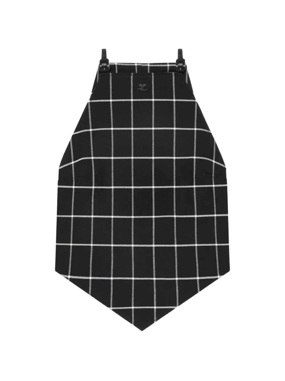 Courrèges Canotta con scollo all'americana - Nero