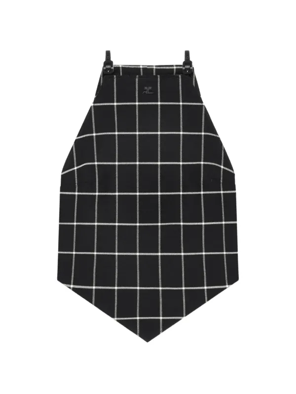 Courrèges ホルターネック チェック トップ | ブラック | FARFETCH JP