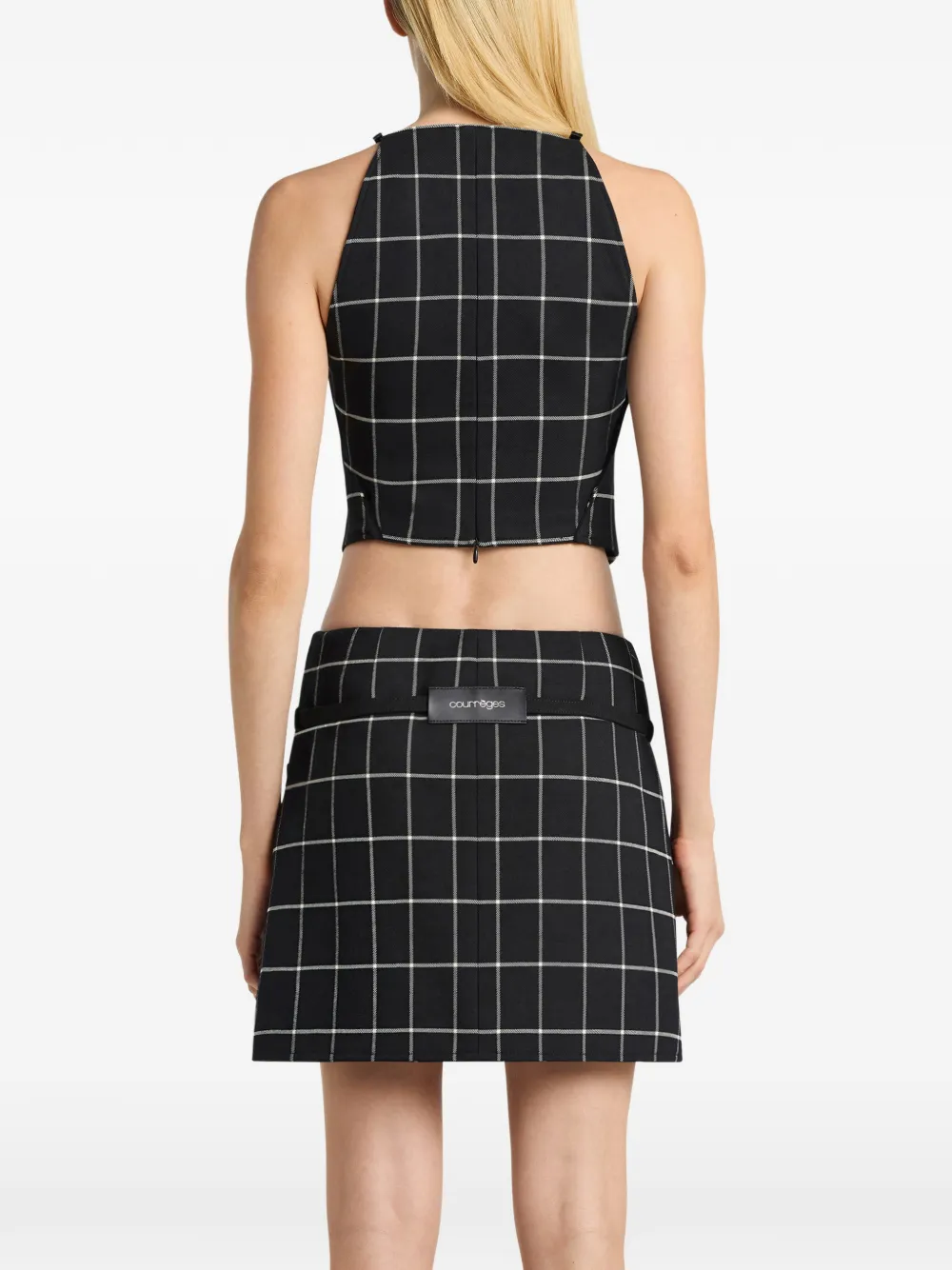 Courrèges Tanktop met halternek Zwart