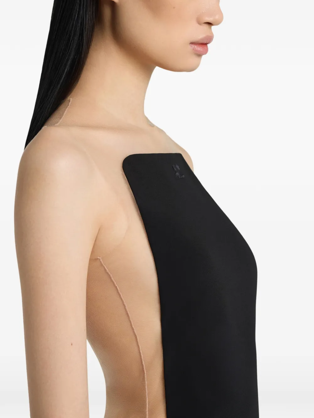 Courrèges Illusion Sunshield body Zwart