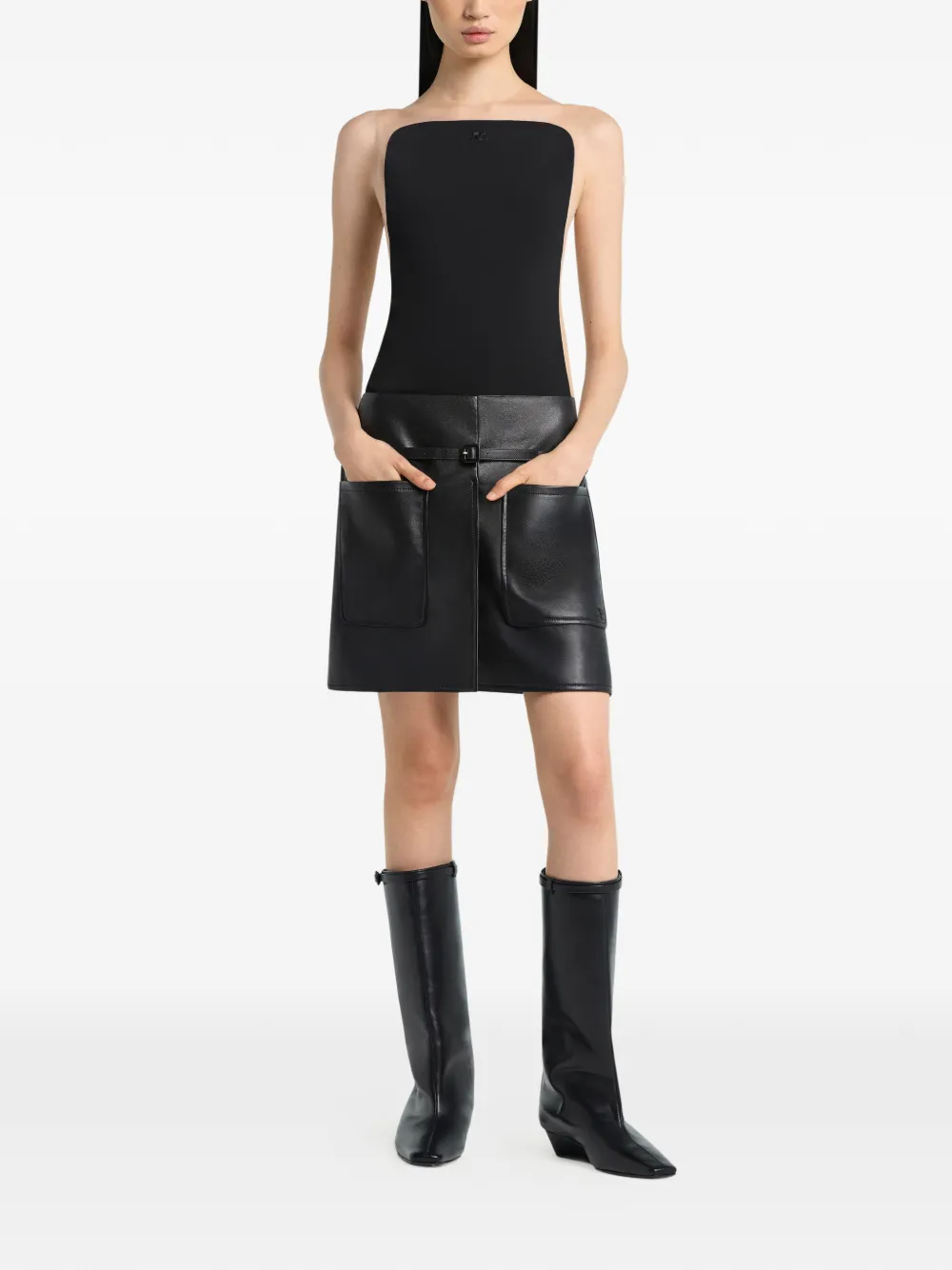 Courrèges Illusion Sunshield body Zwart