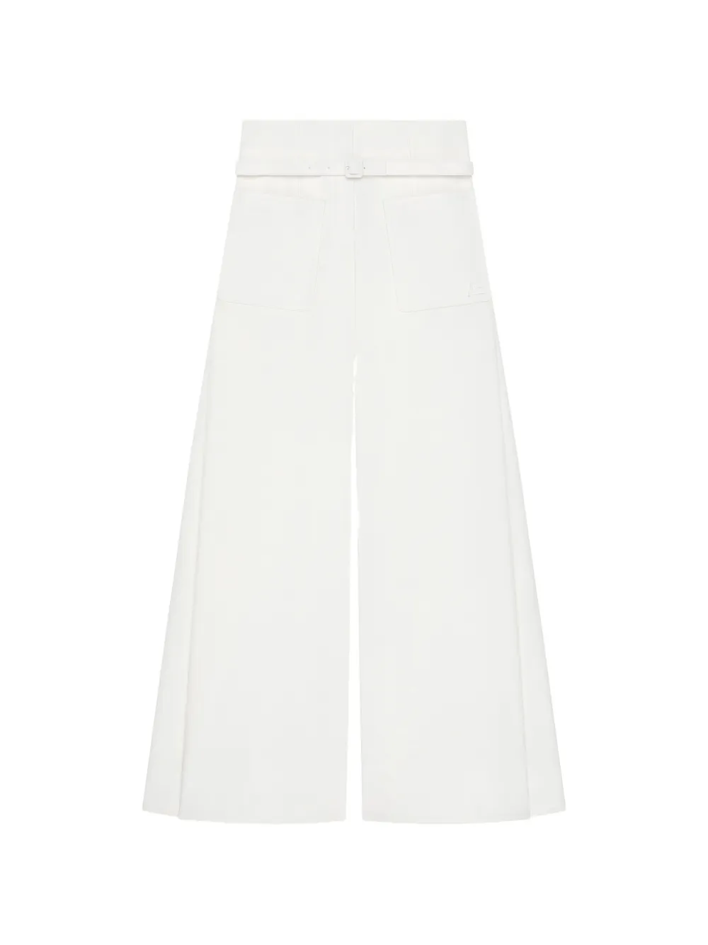 Courrèges Pantaloni a palazzo con logo - Bianco