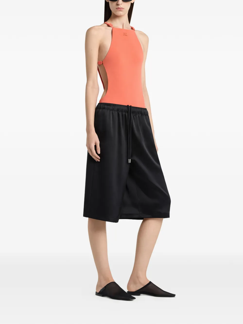 Courrèges Shorts met achtervlak Zwart
