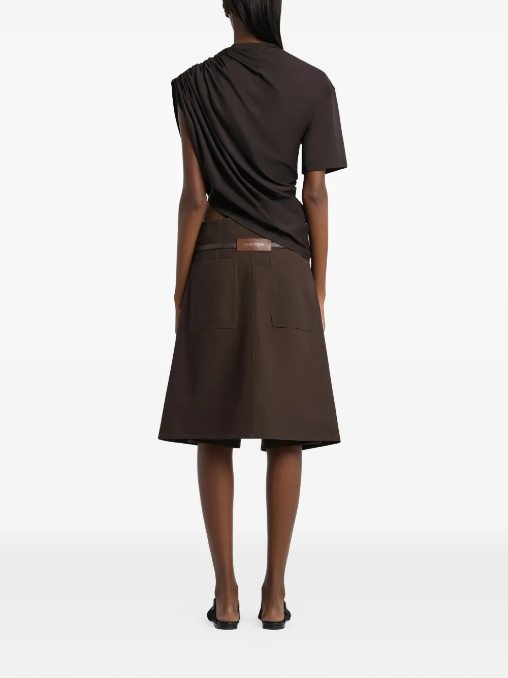 Courrèges Knielange shorts Bruin