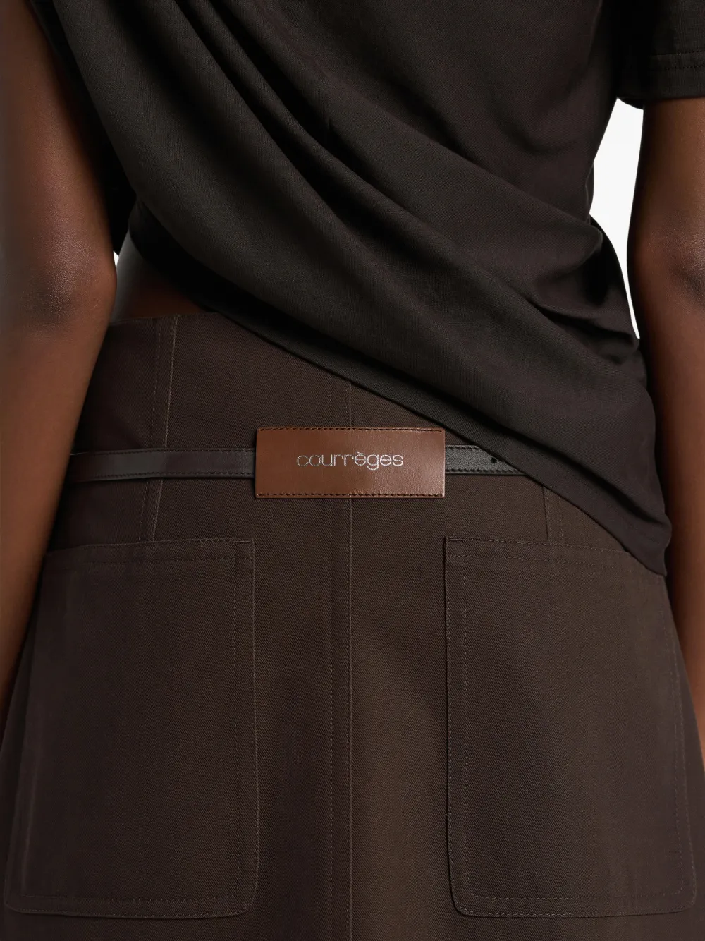 Courrèges Knielange shorts Bruin