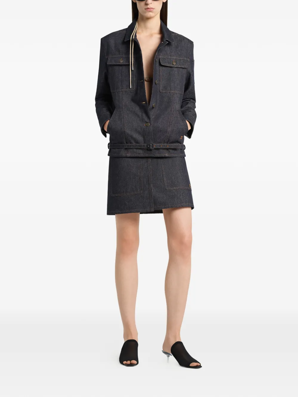 Courrèges Denim jack Blauw
