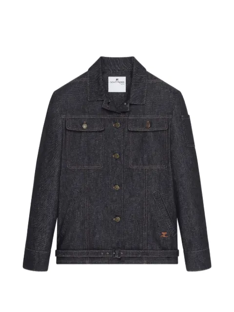 Courrèges belted denim trucker jacket