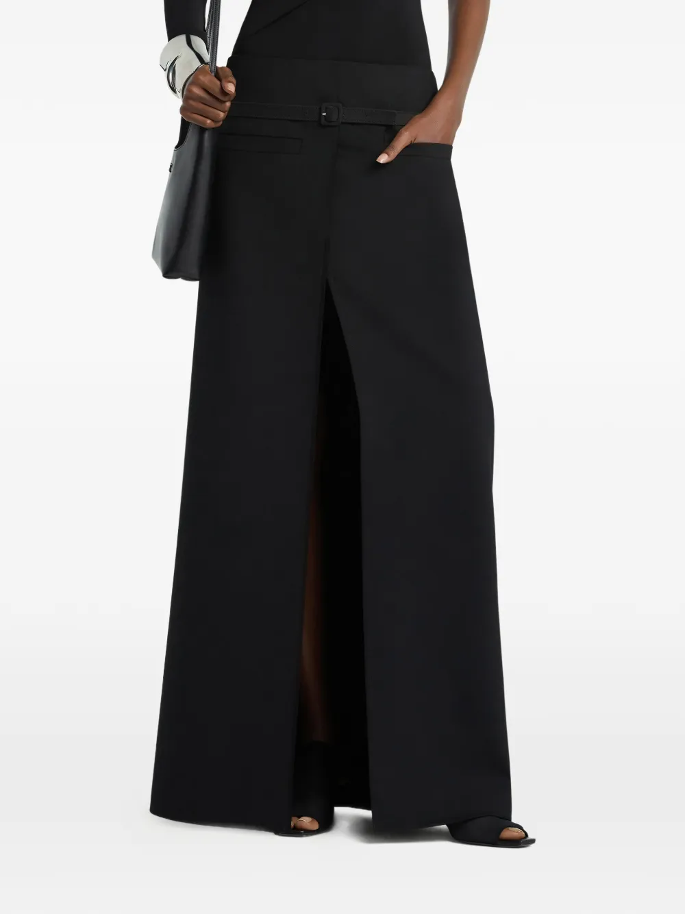 Courrèges Maxi-rok met klepzak Zwart
