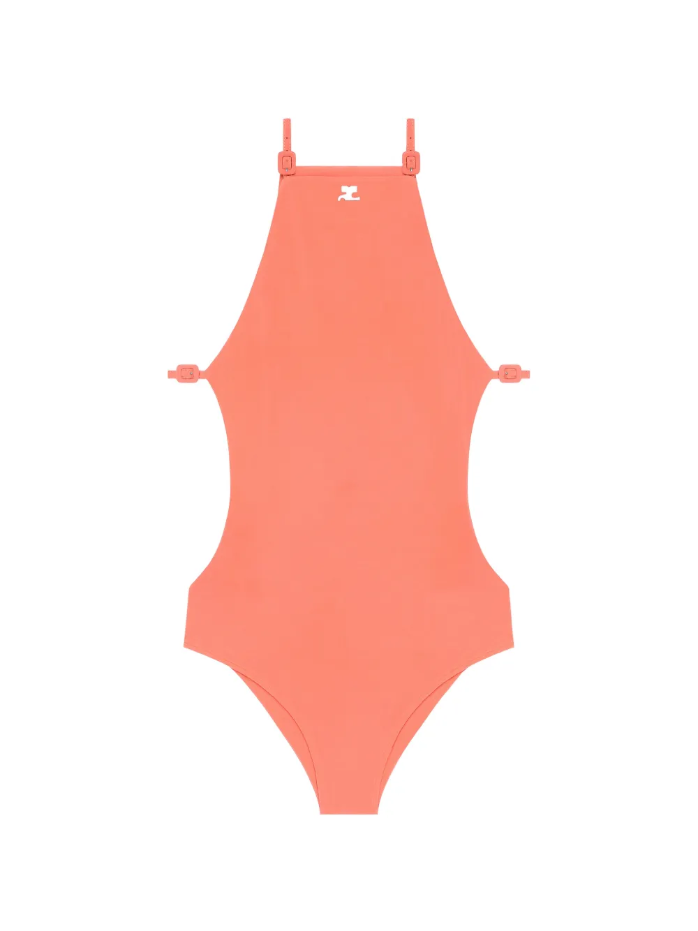 Courrèges Costume intero con dettaglio cut-out - Arancione