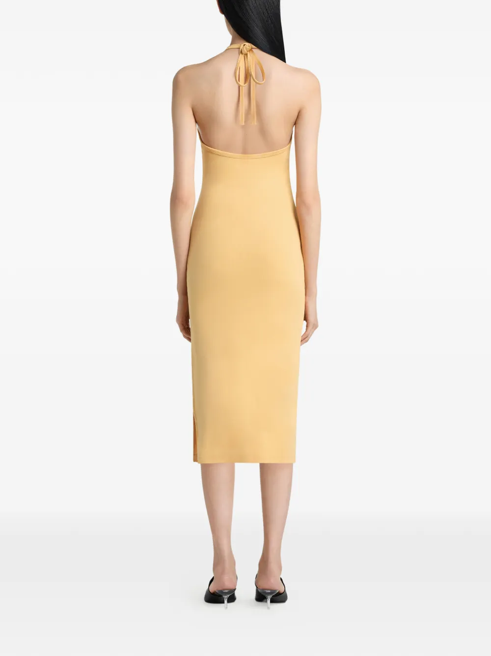 Courrèges Jurk met halternek Oranje