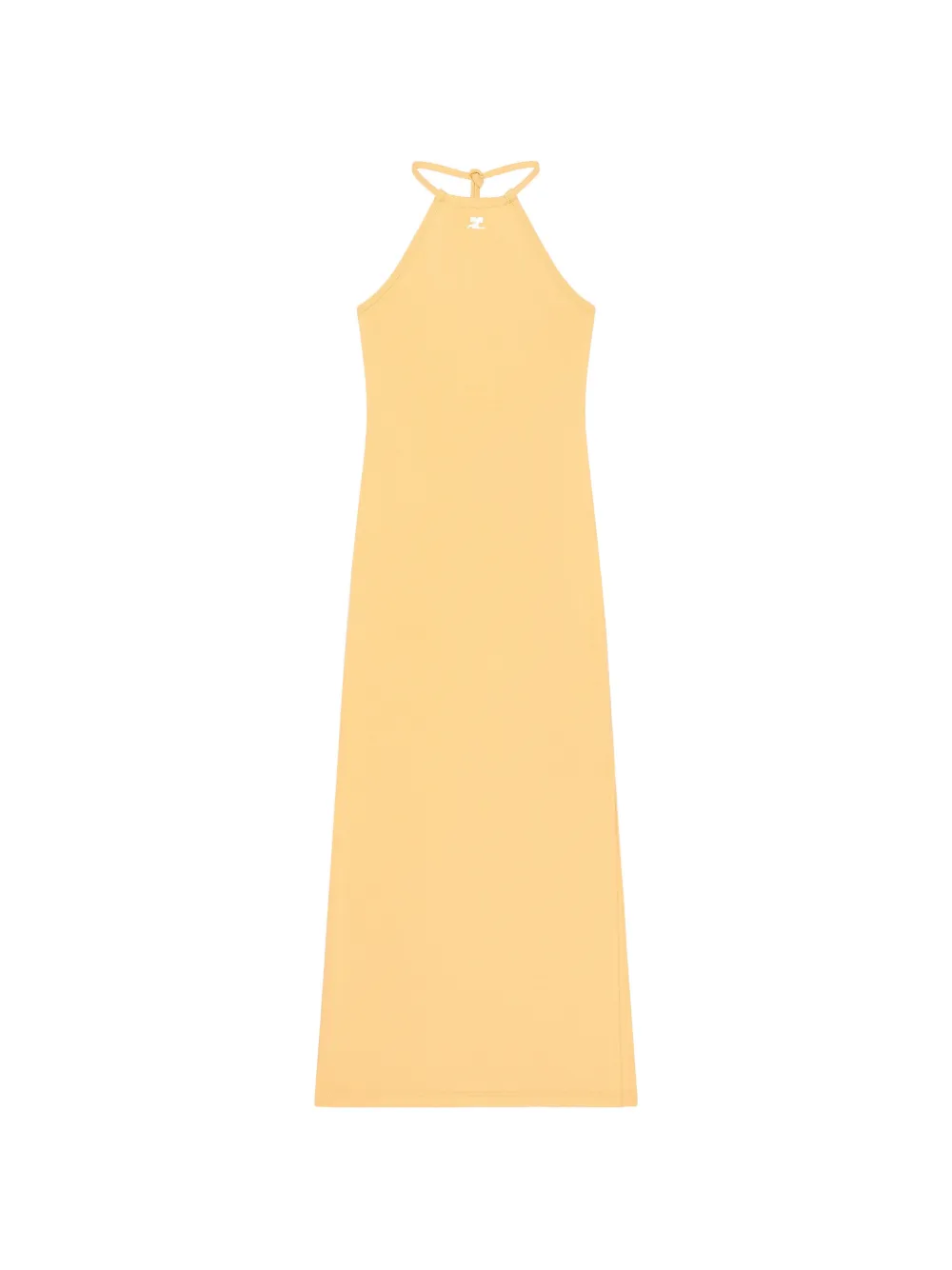 Courrèges Abito con logo - Arancione