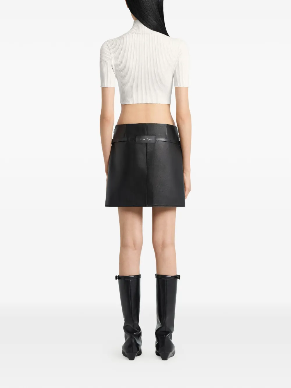 Courrèges Cropped trui met logodetail Wit