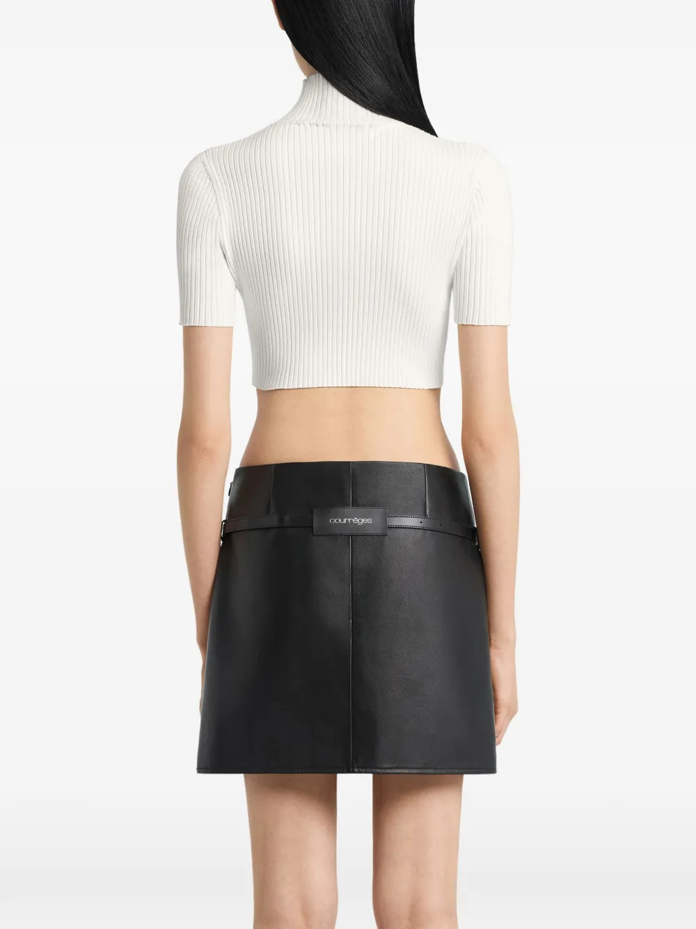 Courrèges Cropped trui met logodetail Wit