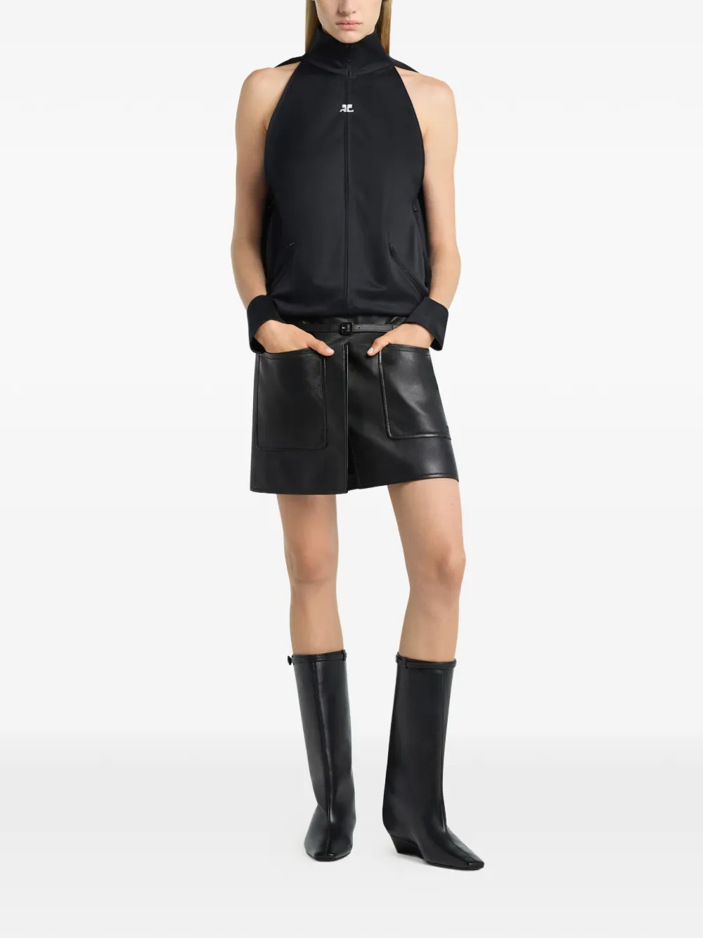 Courrèges Sweater met logo Zwart